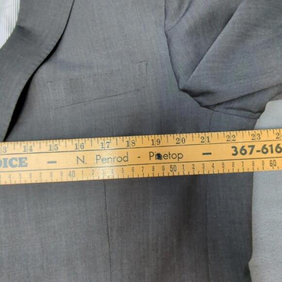 Men’s Brooks Brothers Explorer Madison Fit Wool Blazer Sport Coat Gray Size 46L - Picture 7 of 9